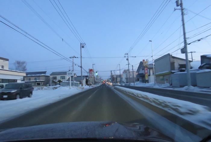 webnews今朝の北見/とん田通り、南大通り交差点から国道39号方向