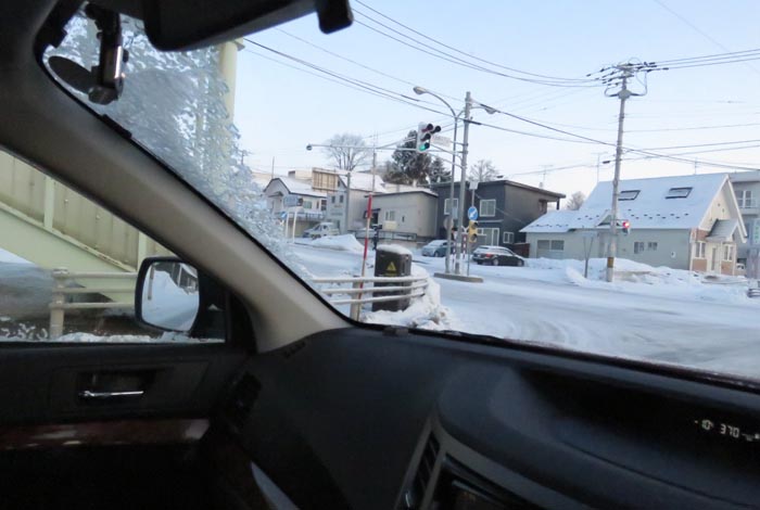 webnews今朝の北見/東9丁目歩道橋の交差点から左
