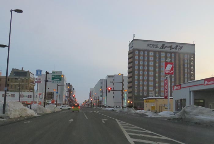 webnews今朝の北見/国道39号、大通りの西4丁目通り交差点