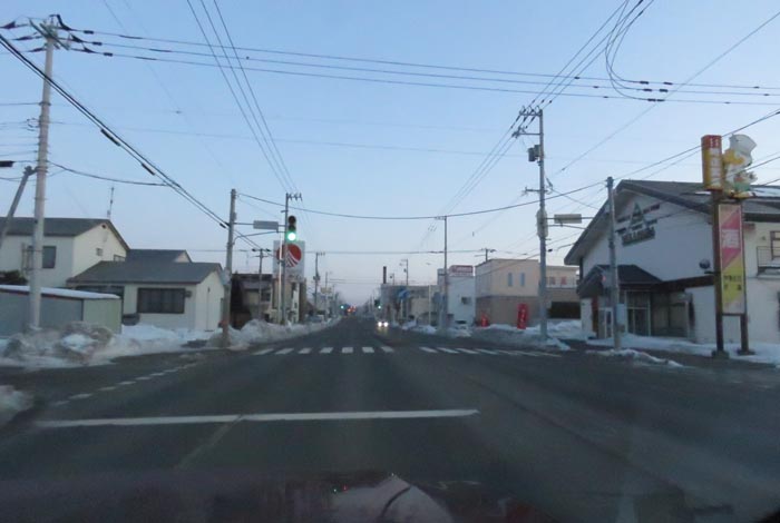 webnews今朝の北見/とん田通り、南大通り交差点から国道39号方向