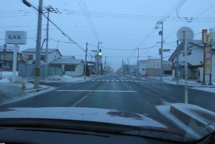 webnews今朝の北見/とん田通り、南大通り交差点から国道39号方向