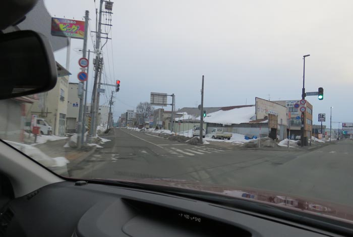 webnews今朝の北見/交差点から北4条通り側のパレスビル方向