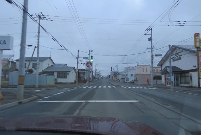 webnews今朝の北見/とん田通り、南大通り交差点から国道39号方向