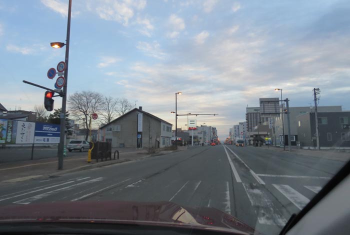 webnews今朝の北見/五差路から北見駅方向
