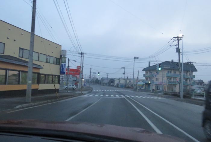 webnews今朝の北見/無加川橋を渡り南大通り交差点方向