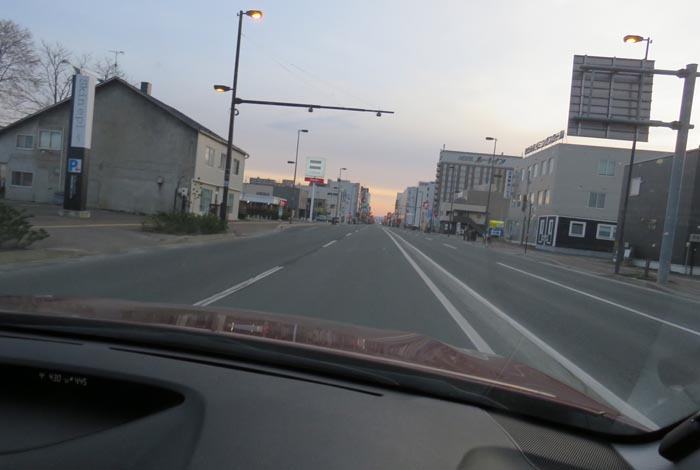 webnews今朝の北見/五差路から北見駅方向