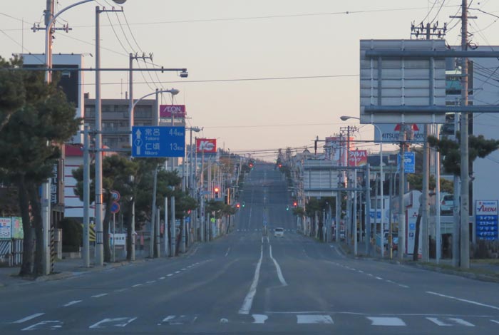 webnews今朝の北見/交差点から奥は常呂方面