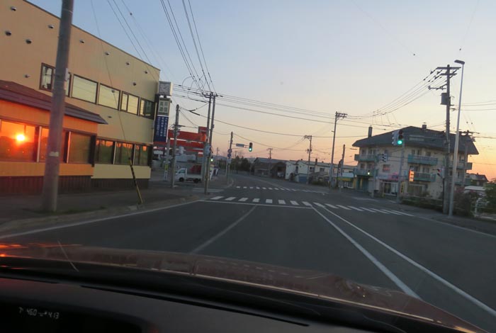webnews今朝の北見/無加川橋を渡り南大通り交差点方向