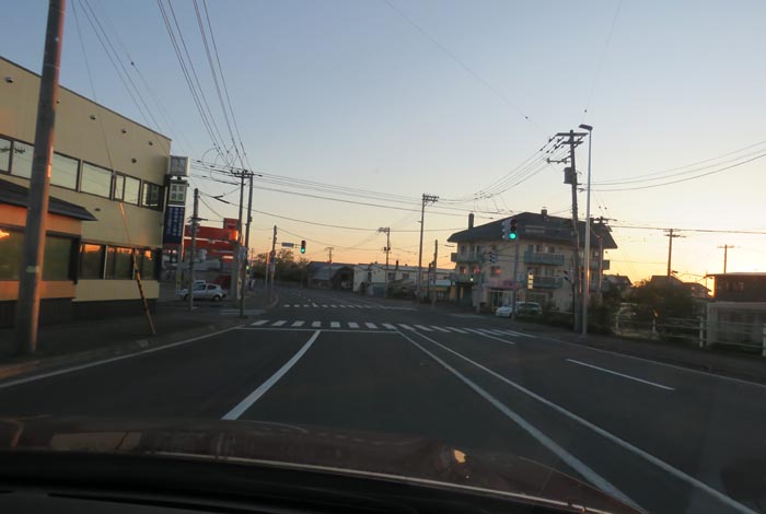 webnews今朝の北見/無加川橋を渡り南大通り交差点方向
