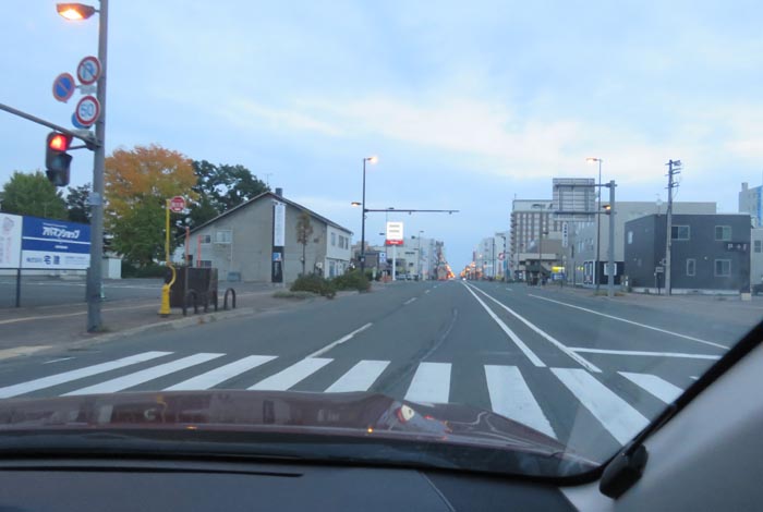 webnews今朝の北見/五差路から北見駅方向