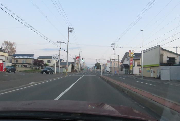 webnews今朝の北見/とん田通り、南大通り交差点から国道39号方向