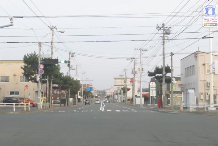 webnews今朝の北見/交差点から奥は常呂方面