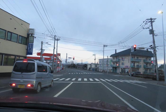 webnews今朝の北見/無加川橋を渡り南大通り交差点方向
