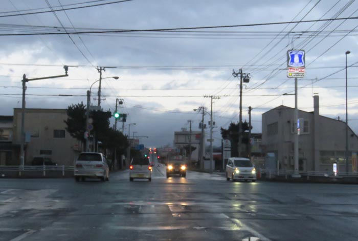webnews今朝の北見/交差点から奥は常呂方面