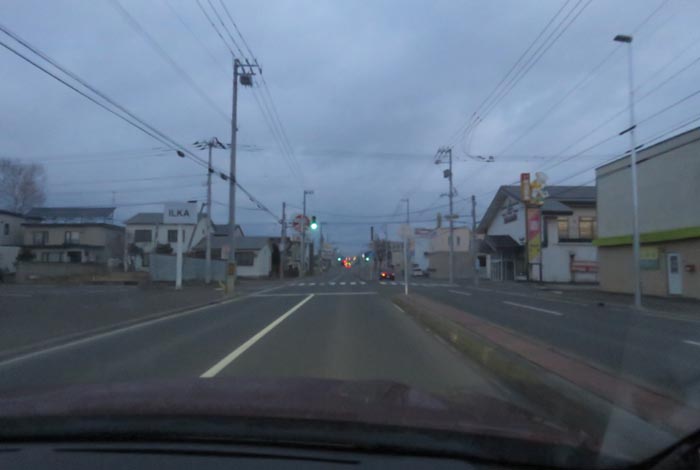 webnews今朝の北見/とん田通り、南大通り交差点から国道39号方向