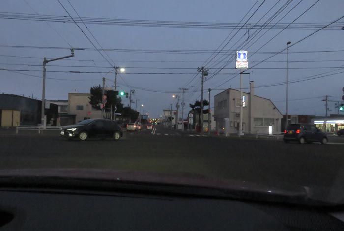 webnews今朝の北見/交差点から奥は常呂方面
