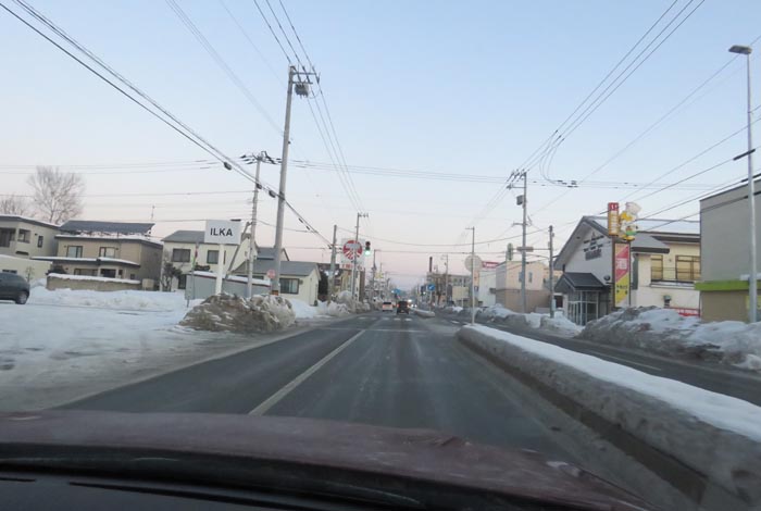 webnews今朝の北見/とん田通り、南大通り交差点から国道39号方向