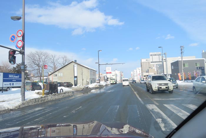 webnews今朝の北見/五差路から北見駅方向