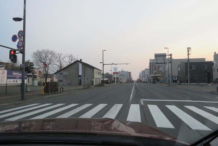 webnews今朝の北見/五差路から北見駅方向