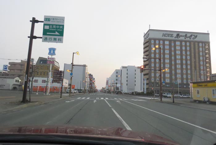 webnews今朝の北見/国道39号、大通りの西4丁目通り交差点