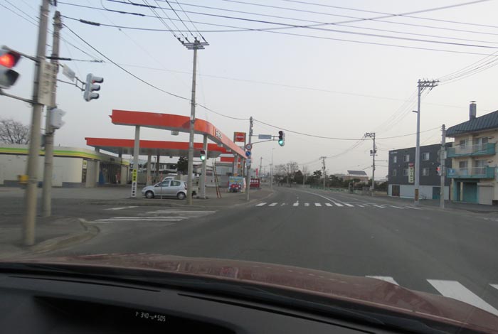 webnews今朝の北見/無加川橋を渡り南大通り交差点方向