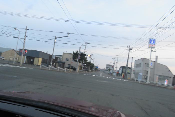 webnews今朝の北見/交差点から奥は常呂方面