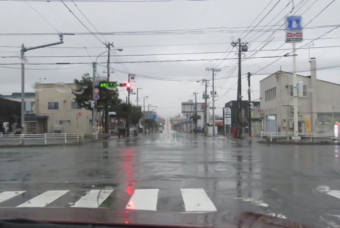 webnews今朝の北見/交差点から奥は常呂方面