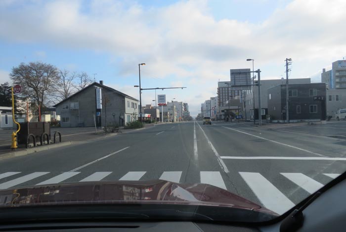 webnews今朝の北見/五差路から北見駅方向