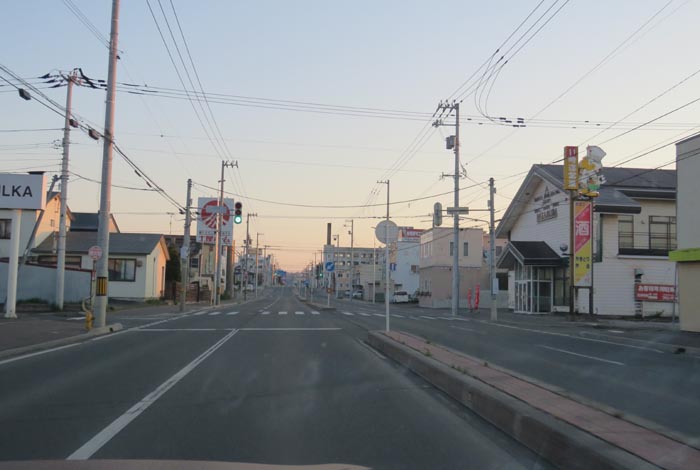 webnews今朝の北見/とん田通り、南大通り交差点から国道39号方向