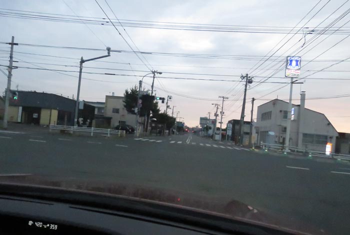webnews今朝の北見/交差点から奥は常呂方面