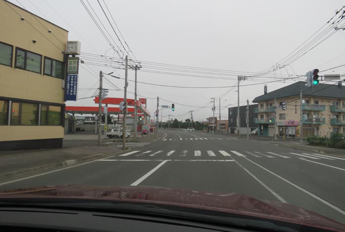 webnews今朝の北見/無加川橋を渡り南大通り交差点方向