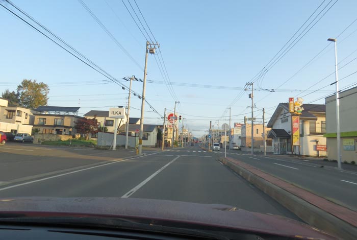 webnews今朝の北見/とん田通り、南大通り交差点から国道39号方向