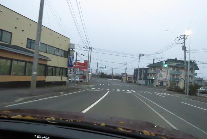 webnews今朝の北見/無加川橋を渡り南大通り交差点方向