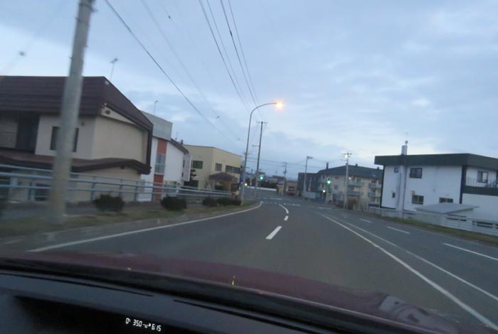 webnews今朝の北見/無加川橋を渡り南大通り交差点方向