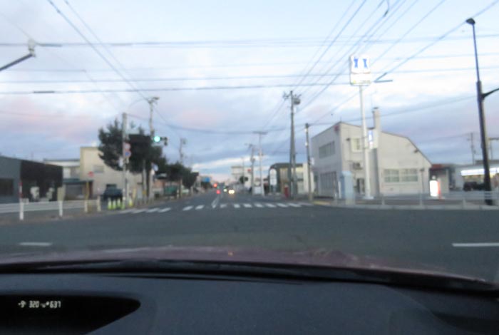 webnews今朝の北見/交差点から奥は常呂方面