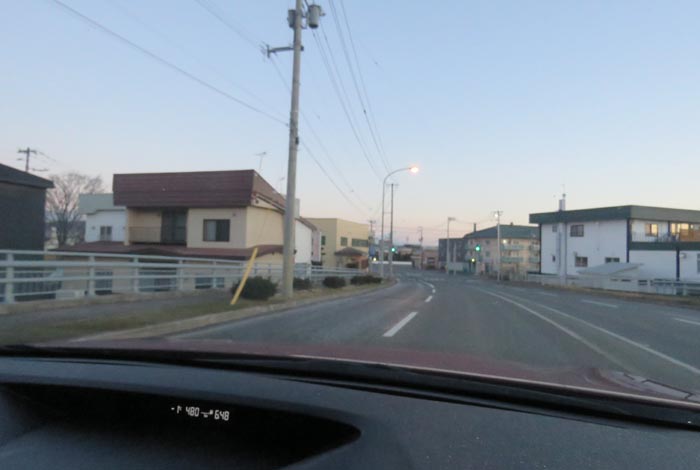 webnews今朝の北見/無加川橋を渡り南大通り交差点方向
