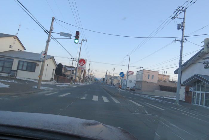 webnews今朝の北見/とん田通り、南大通り交差点から国道39号方向