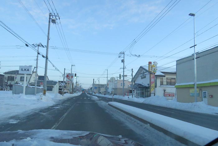 webnews今朝の北見/とん田通り、南大通り交差点から国道39号方向