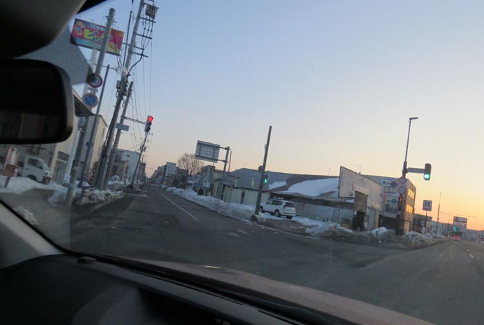 webnews今朝の北見/交差点から北4条通り側のパレスビル方向