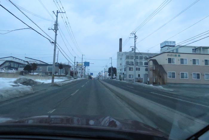 webnews今朝の北見/とん田通り、南大通り交差点から国道39号方向