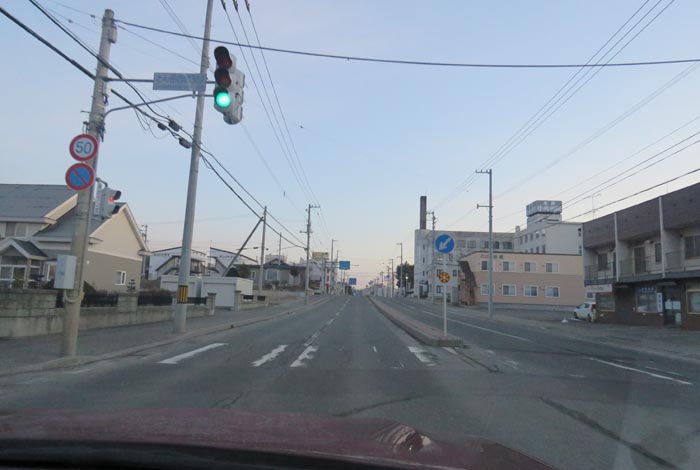 webnews今朝の北見/とん田通り、南大通り交差点から国道39号方向