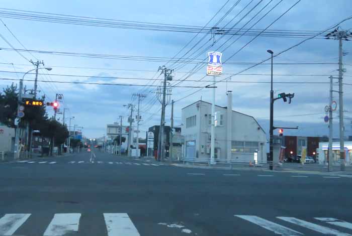webnews今朝の北見/交差点から奥は常呂方面