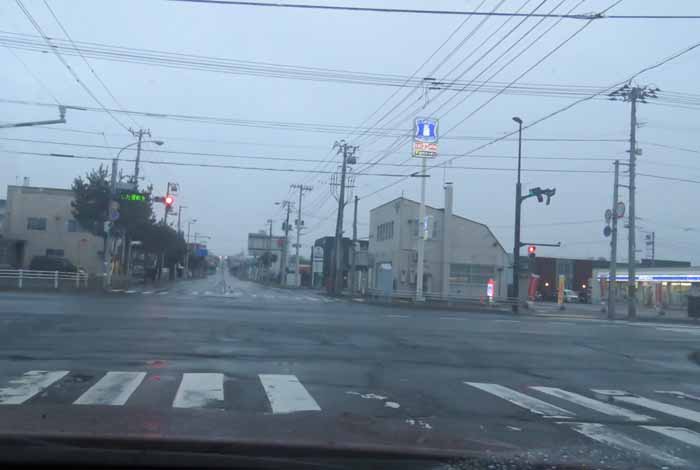 webnews今朝の北見/交差点から奥は常呂方面