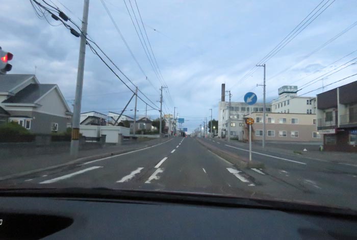 webnews今朝の北見/とん田通り、南大通り交差点から国道39号方向