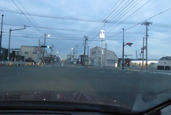 webnews今朝の北見/交差点から奥は常呂方面