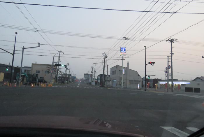 webnews今朝の北見/交差点から奥は常呂方面