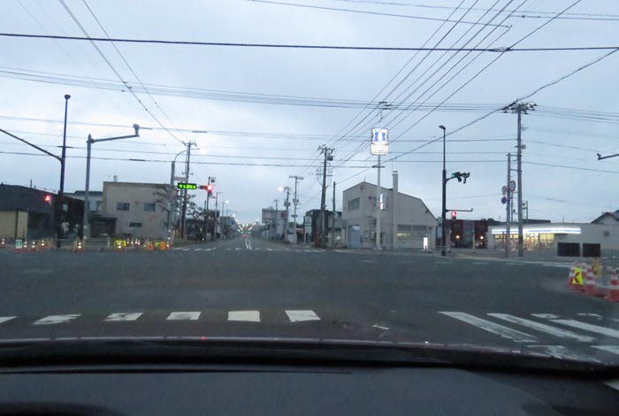webnews今朝の北見/交差点から奥は常呂方面
