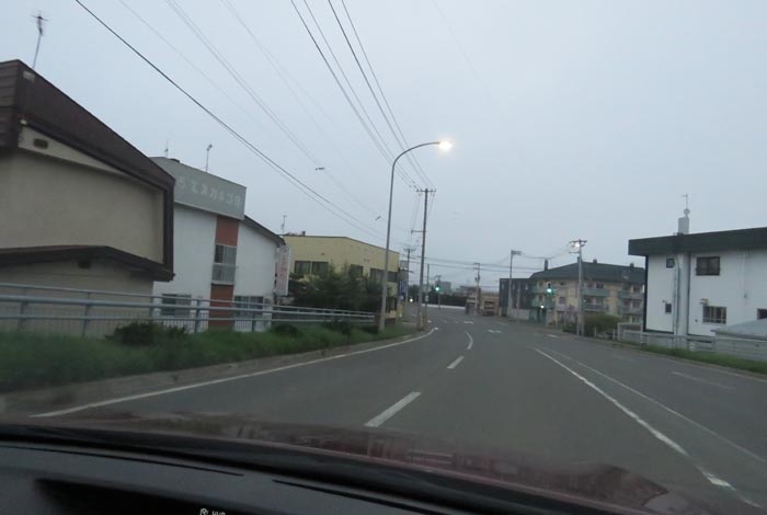 webnews今朝の北見/無加川橋を渡り南大通り交差点方向