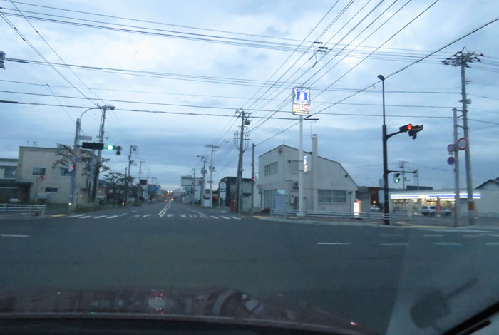 webnews今朝の北見/交差点から奥は常呂方面