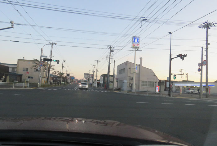 webnews今朝の北見/交差点から奥は常呂方面